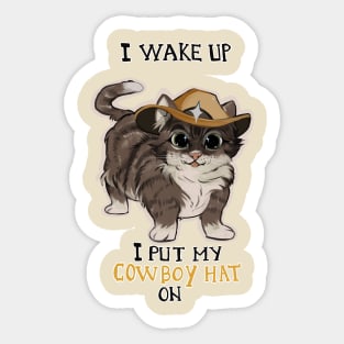 Cowboy cat Sticker